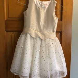 Cat & Jack Gold/Cream Girls Dress Size 7/8